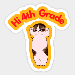 Hi 4th Grade Sticker